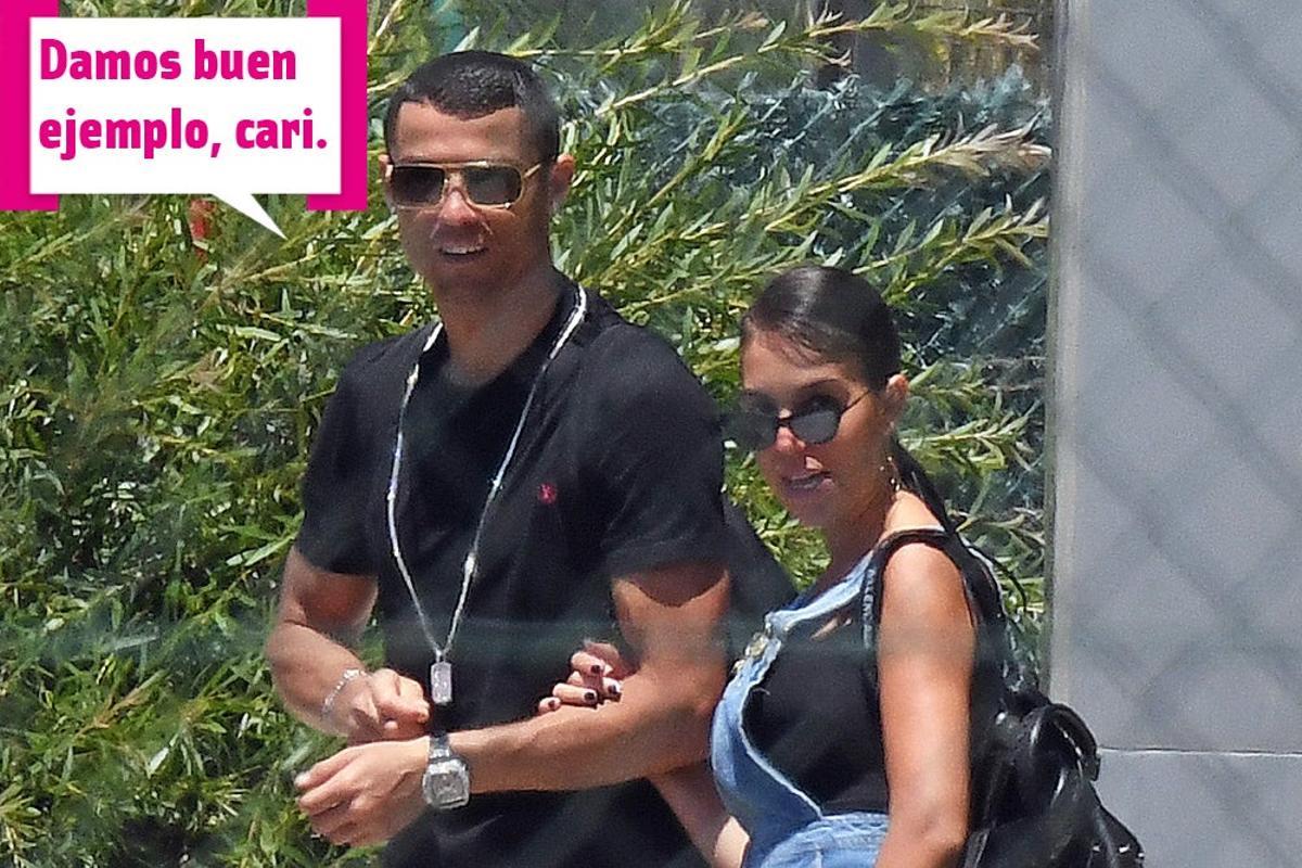 Georgina Rodríguez y Cristiano Ronaldo dan buen ejemplo a sus hijos