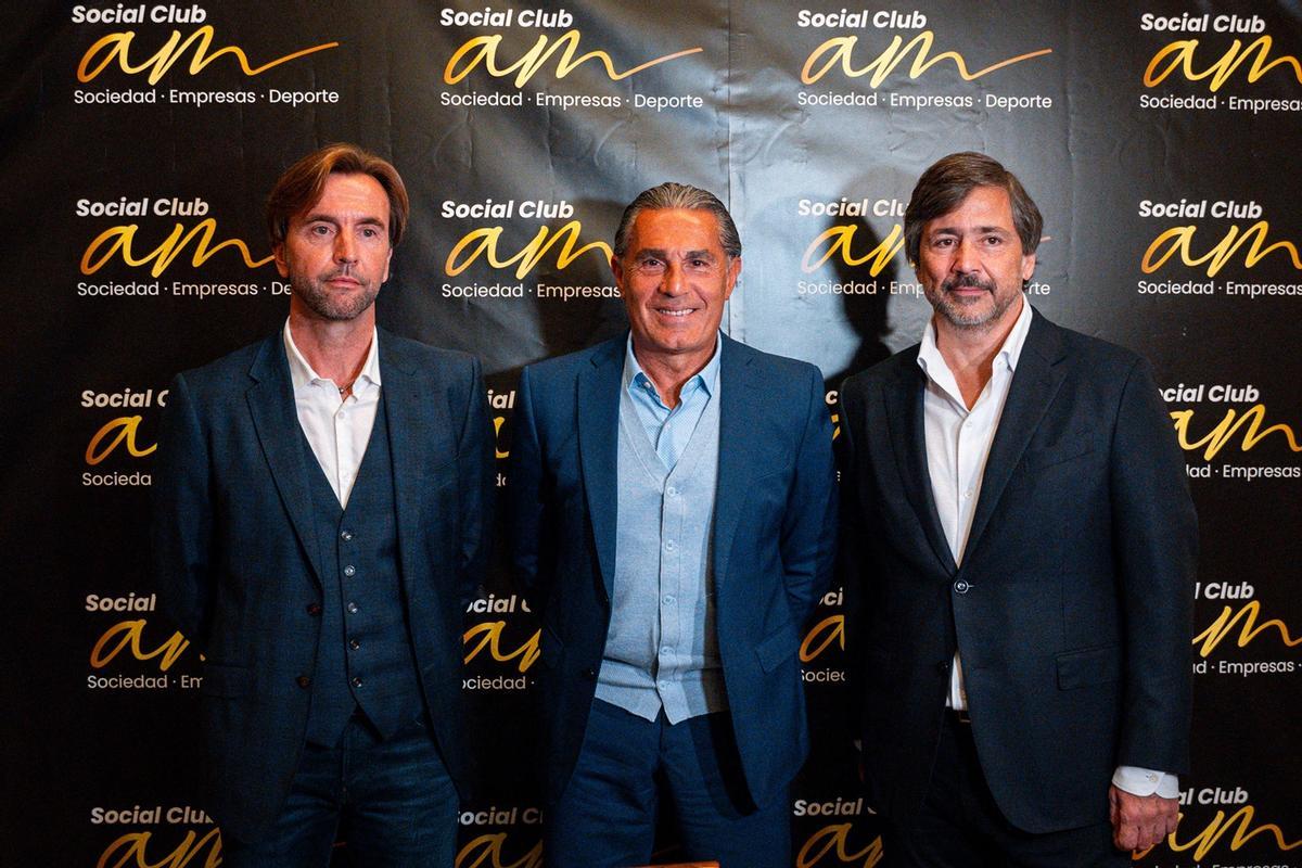 Sergio Scariolo estuvo acompañado por los promotores del evento Vicenç Palmer y Gabriel Subías en Son Vida