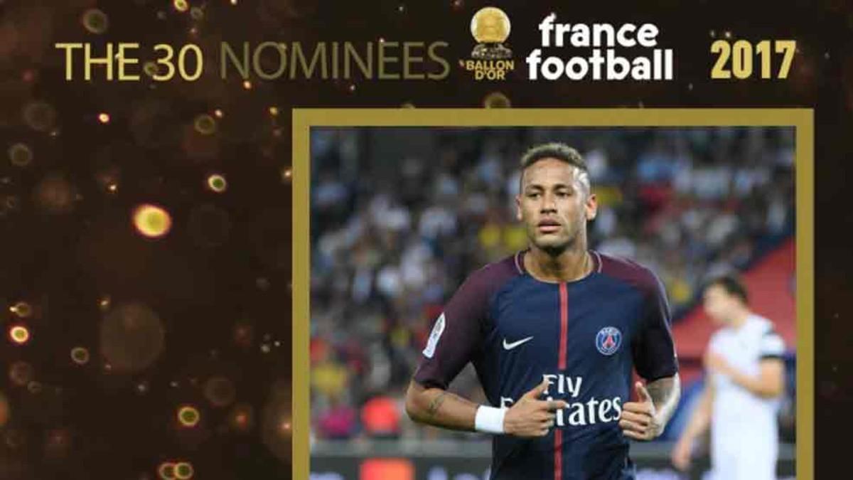 Neymar es uno de los nominados al Balón de Oro 2017
