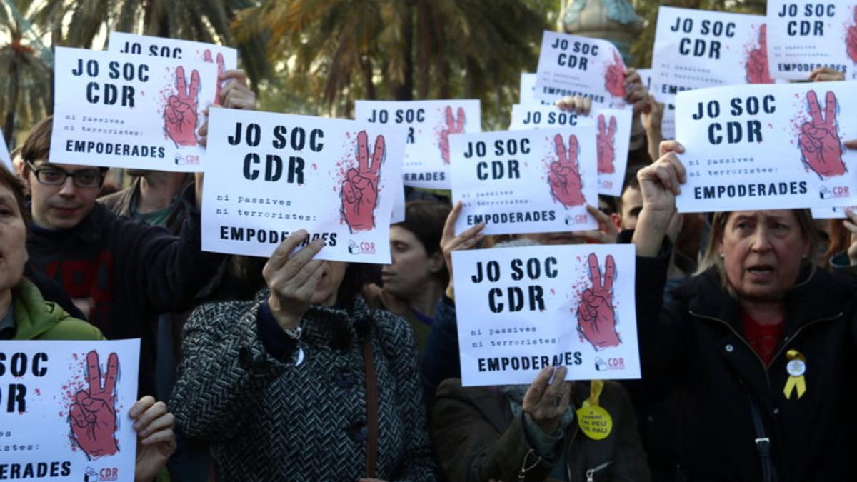 Manifestación de apoyo a los CDR.