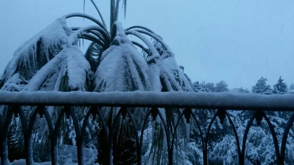 Nieve en el Montgó.