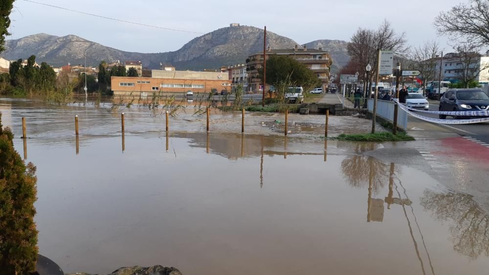 El creixement del Ter ha causat inundacions a Torroella