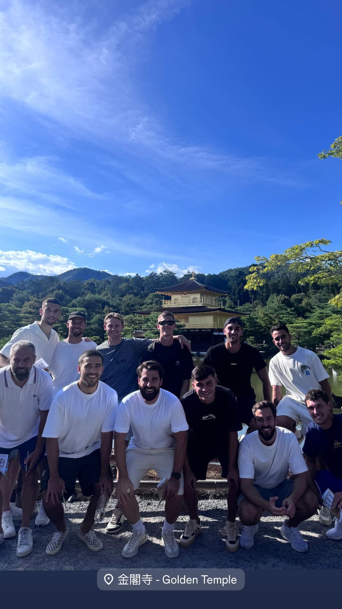 Los jugadores del FC Barcelona, en Kioto