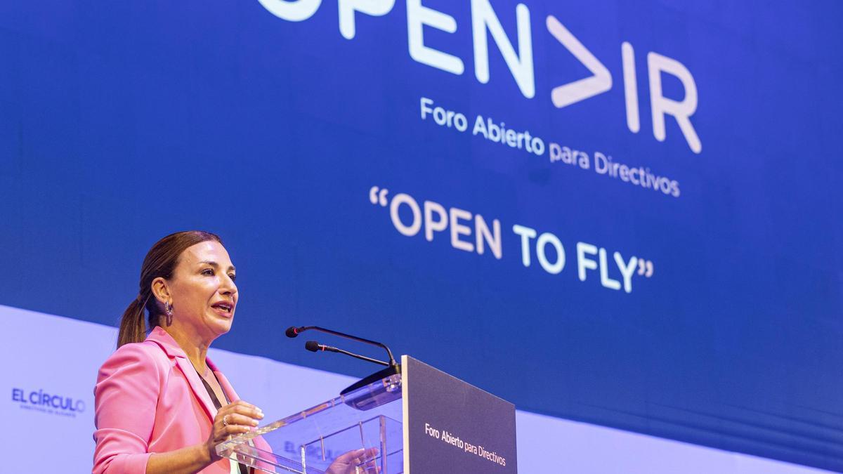 La presidenta de El Círculo-Directivos de Alicante, Eva Toledo, en la anterior edición de Opendir.