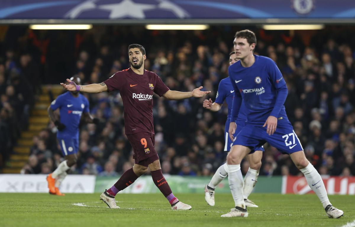 Andreas Christensen contra el FC Barcelona en Stamford Bridge
