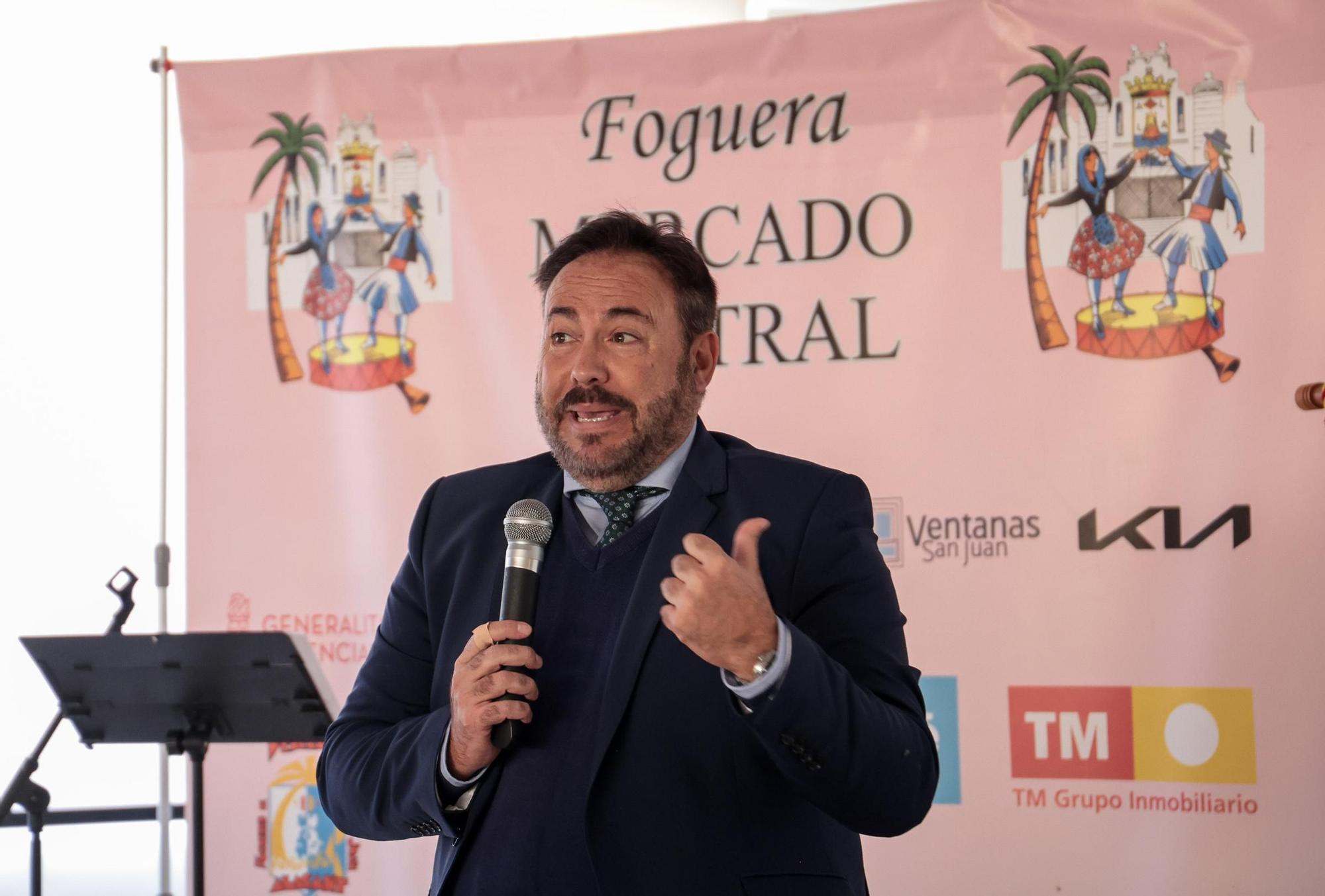 José María Manzanares, embajador de la Foguera Mercado Central