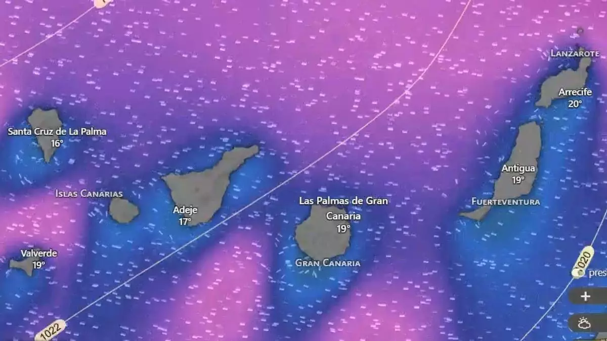 Temperaturas de hasta 30 grados, cielos nubosos y fuertes vientos para mañana miércoles en Canarias