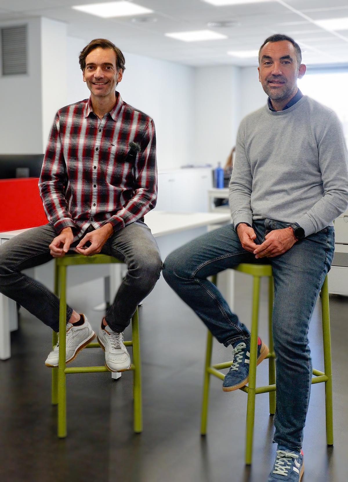 Romain Descournut, cap d'operacions de Dyneff, i Frank Guerra, responsable de desenvolupament de negoci.