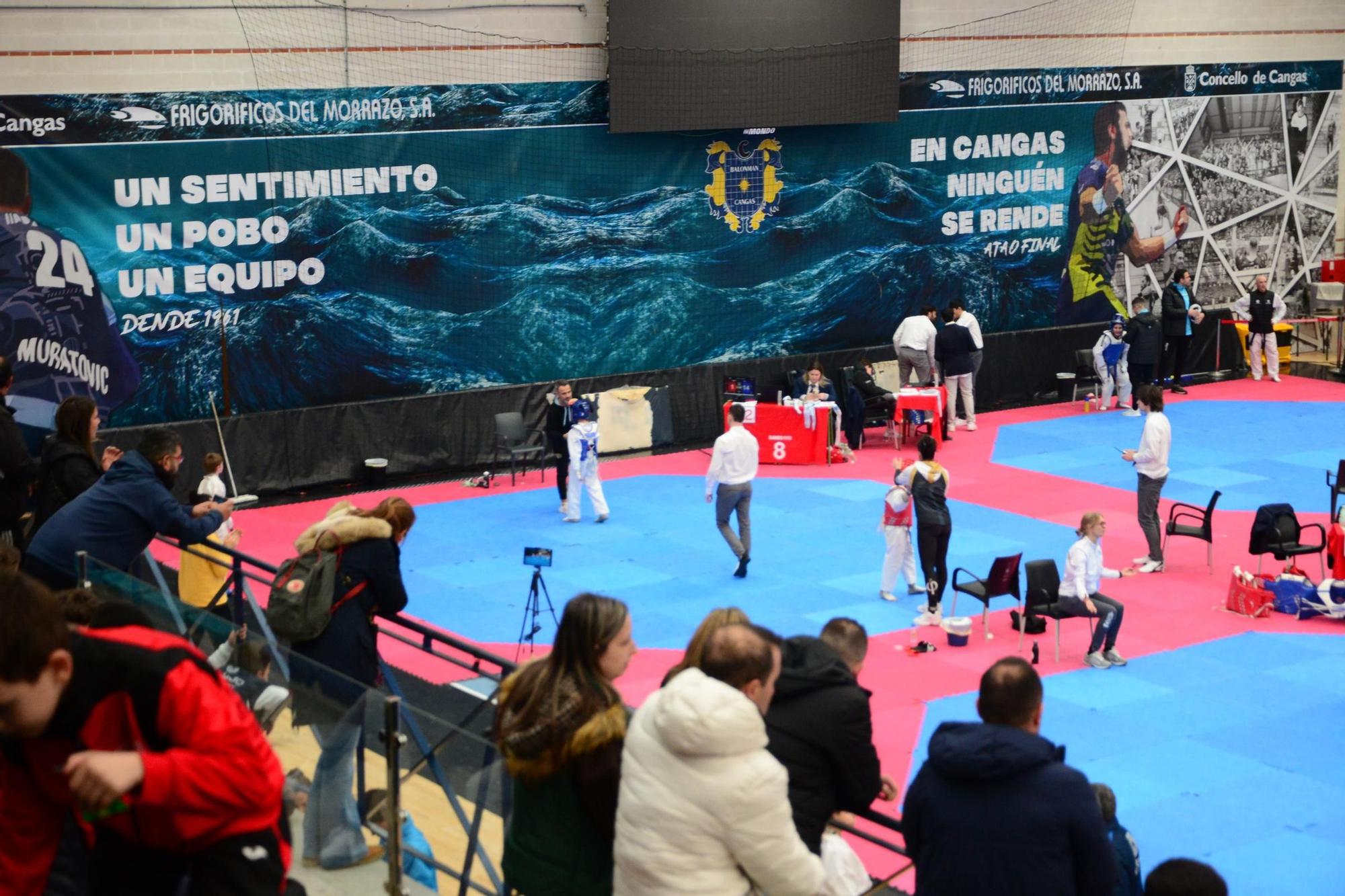 El Campeonato Gallego de Promesas y Veteranos llena O Gatañal de aficionados al taekwondo