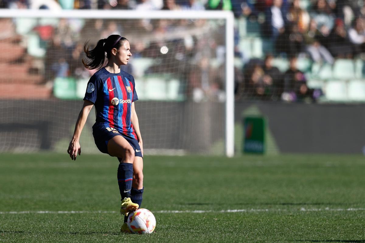 Aitana Bonmatí, del Barça, en una acción del partido ante la Real Sociedad.