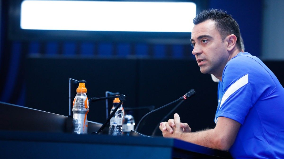 Xavi Hernández, en rueda de prensa