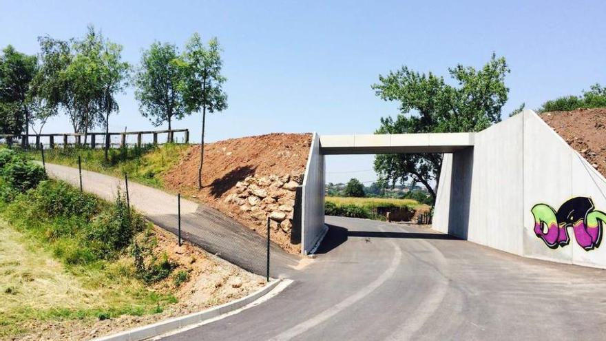 Aspecto del túnel de San Martín de Huerces, reabierto y ampliado.