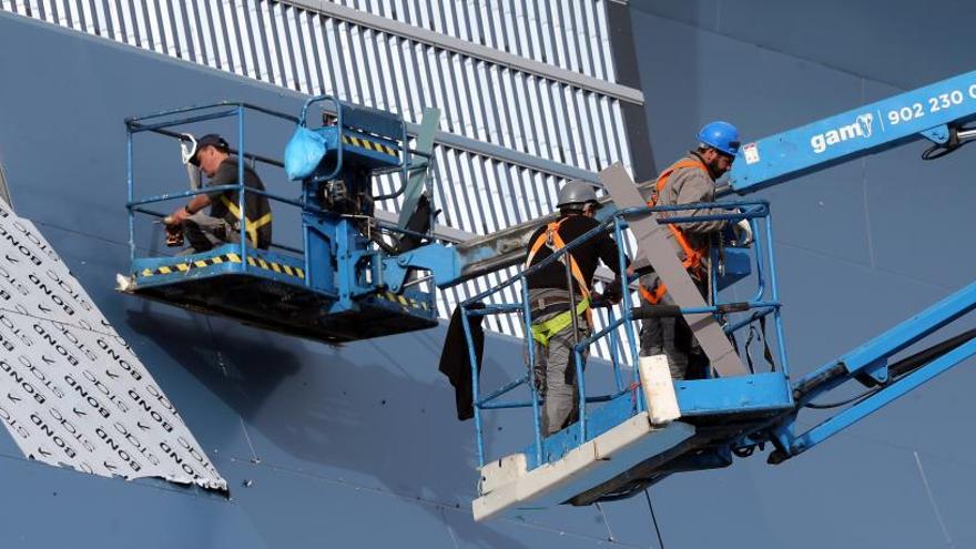 Obras en la grada de Río.