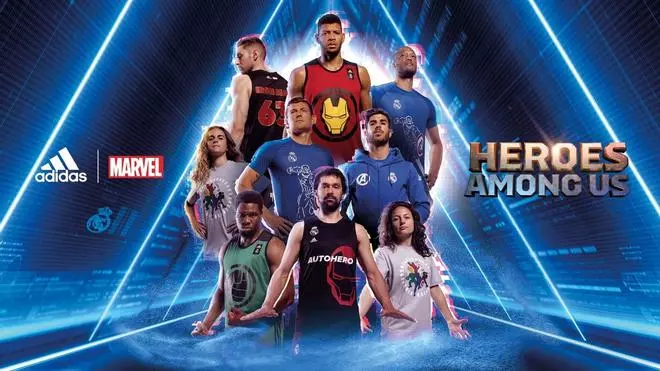 Colección de ropa del  Real Madrid junto Adidas y Marvel