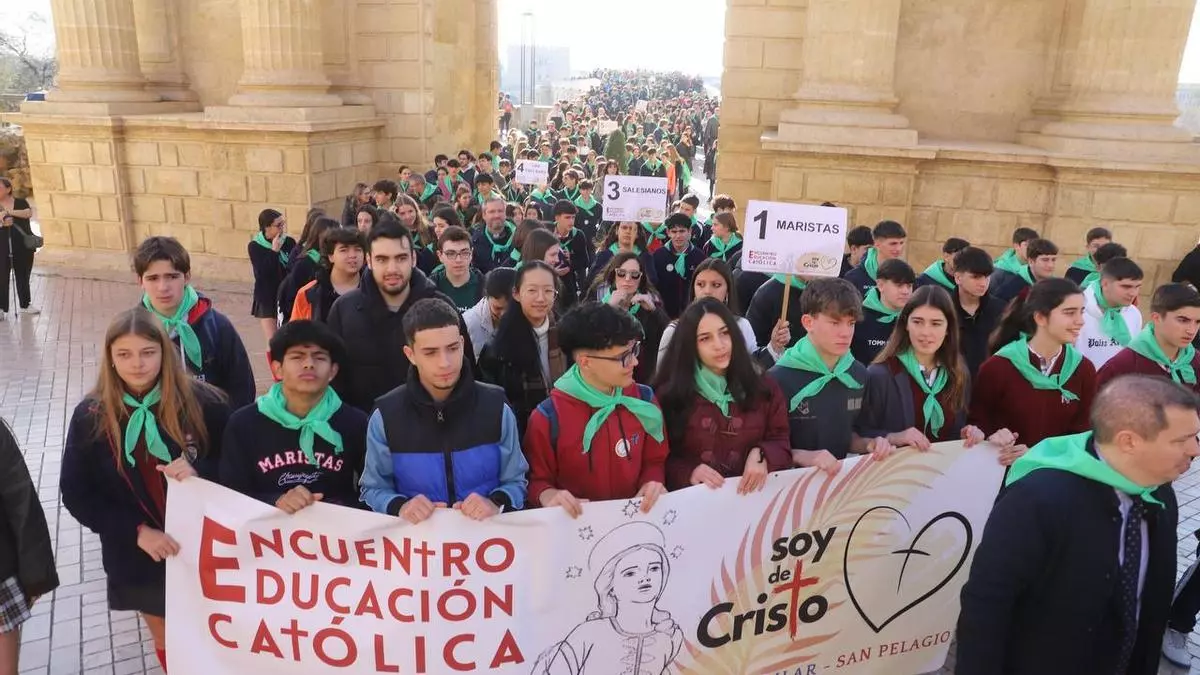 El Encuentro de la Educación Católica celebra el Año Jubilar de San Pelagio con 700 estudiantes en Córdoba