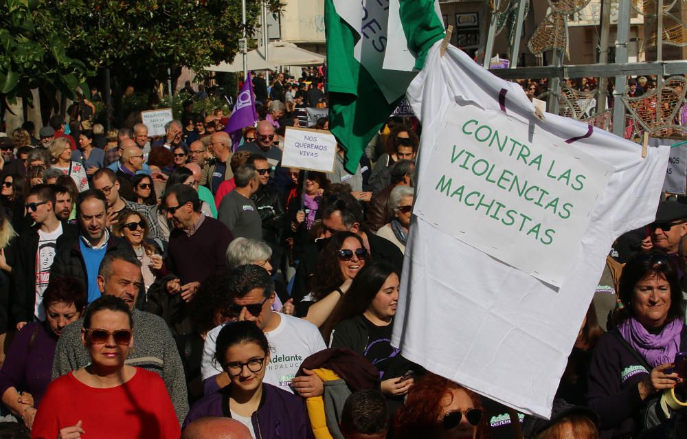 Manifestación contra la violencia de género en Málaga