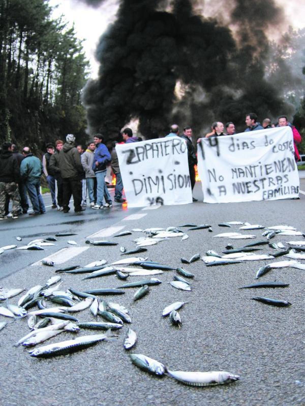 La xarda tapona la carretera de la costa