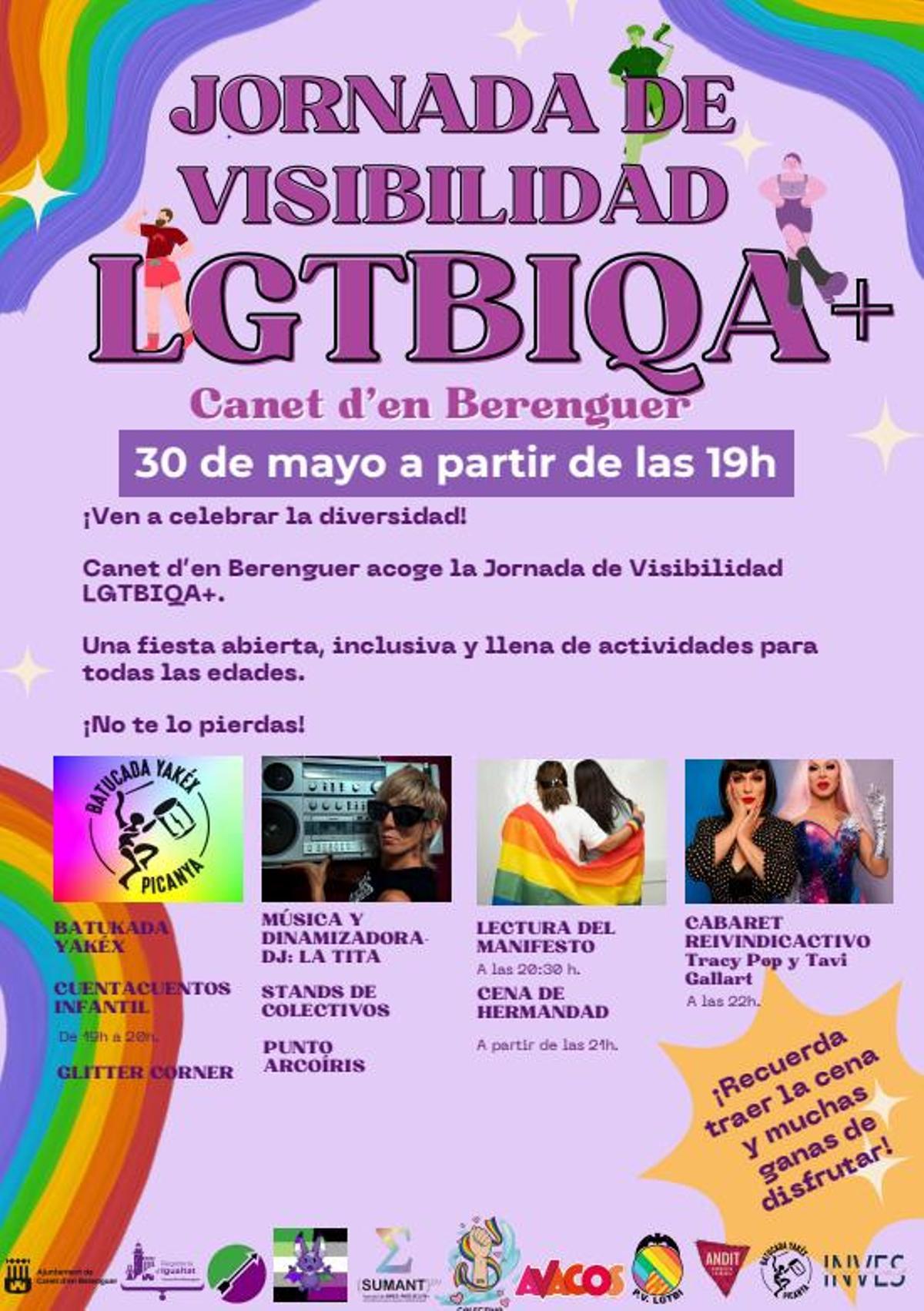 Cartel de la jornada de visibilidad en Canet.