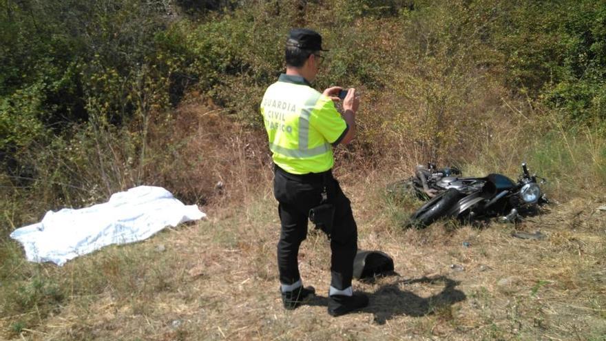 Lugar del siniestro en el que falleció el policía de Vigo. // GC