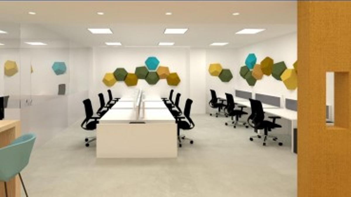 Infogragía de la zona coworking, dentro del Nuevo Casino de Valleseco.