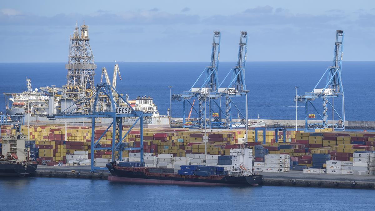 Terminal de contenedores de Opcsa en el Puerto de Las Palmas