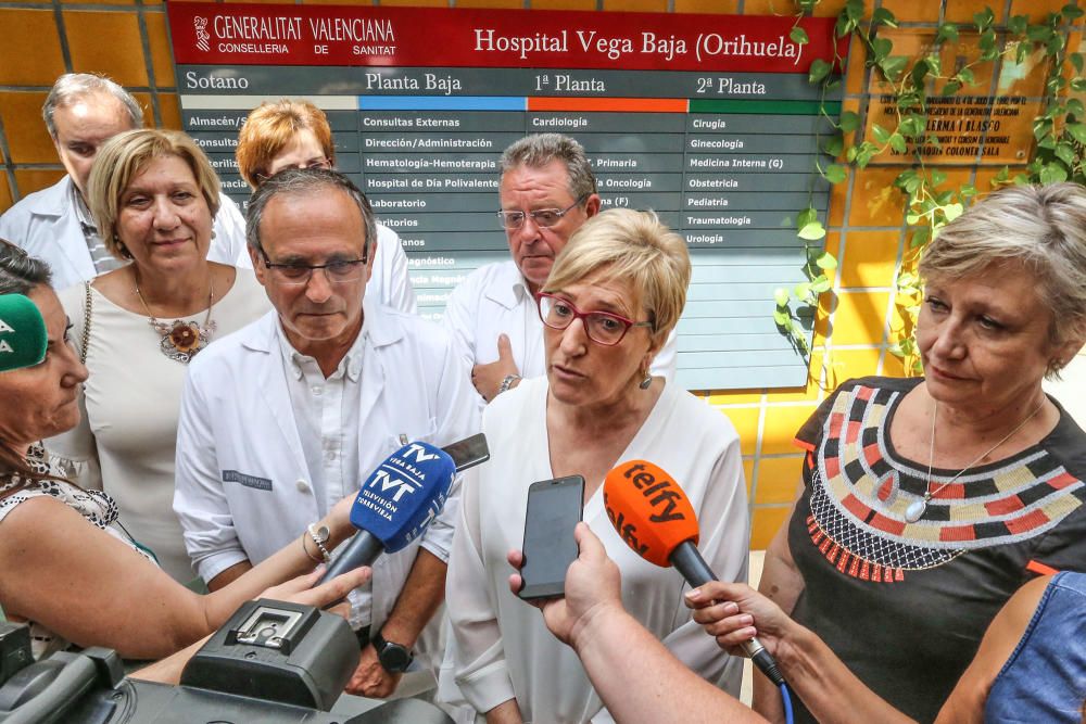 Ana Barceló anuncia algunos detalles de la futura ampliación del Hospital Vega Baja de Orihuela en su visita al departamento de salud