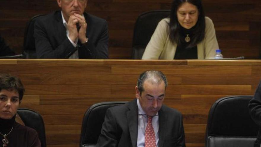 Arriba, los diputados del PP José M. Felgueres y Susana López Ares. Abajo, los también populares Emma Ramos y Fernando Goñi.