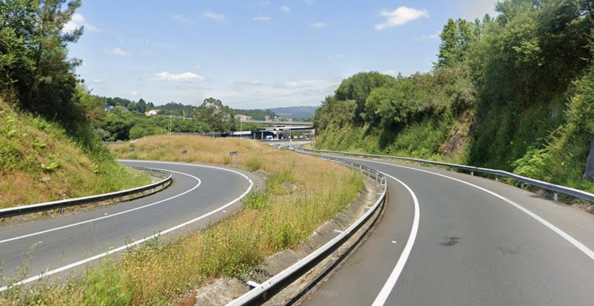 Curva en la que ha tenido lugar el accidente de este martes