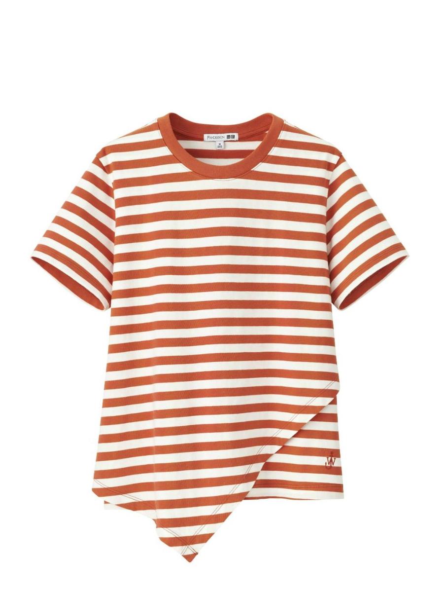 Camiseta rayas asimétrica de Uniqlo y JW Anderson