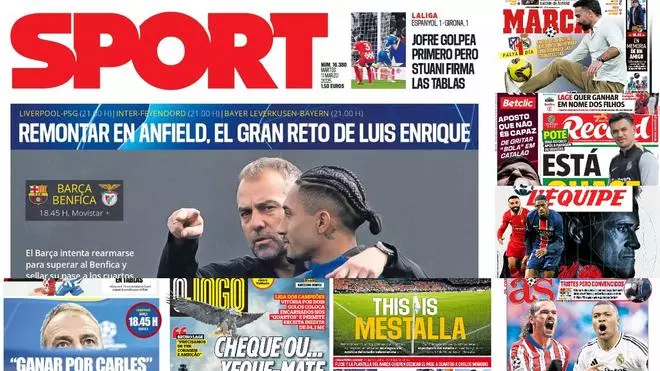 Estas son las portadas de la prensa deportiva de hoy, martes 11 de marzo