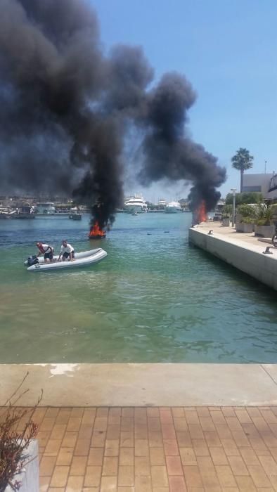 Explosión de un barco en Ibiza