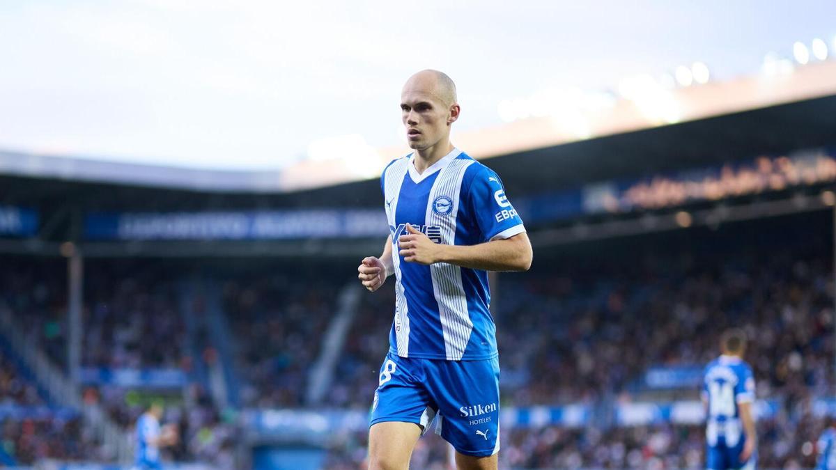 Jon Guridi, en un partido con el Alavés en Mendizorroza