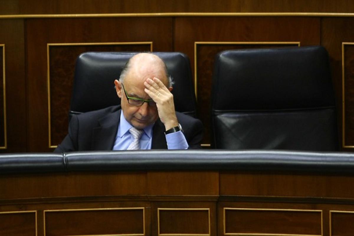 El ministro de Hacienda, Cristóbal Montoro, el pasado día 20, en el Congreso.