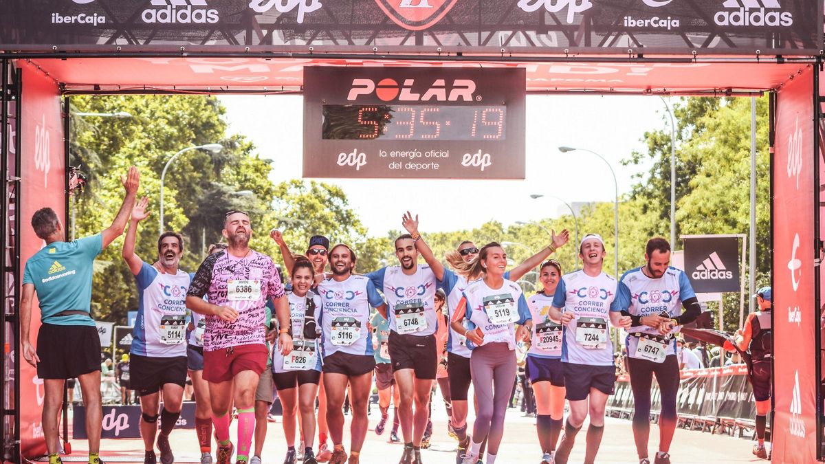 El equipo de Correr Conciencia, en una prueba.