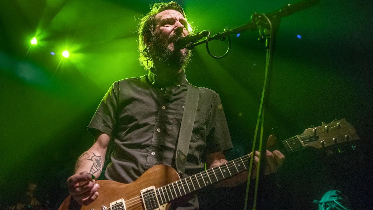 Ben Bridwell durante el concierto de Band of Horses en la Sala Apolo