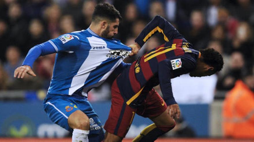 Neymar, en uno de los últimos Espanyol-Barça.