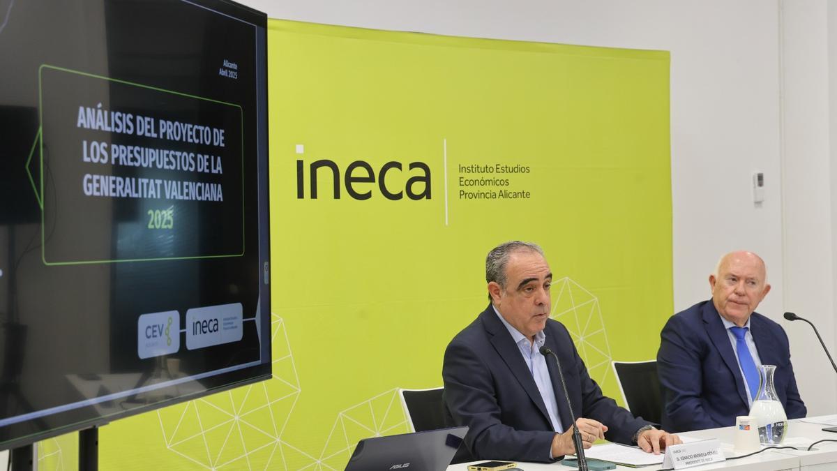 Declaraciones de Nacho Amirola, presidente de Ineca, en el marco de la presentación del Análisis del anteproyecto de presupuestos de la Generalitat