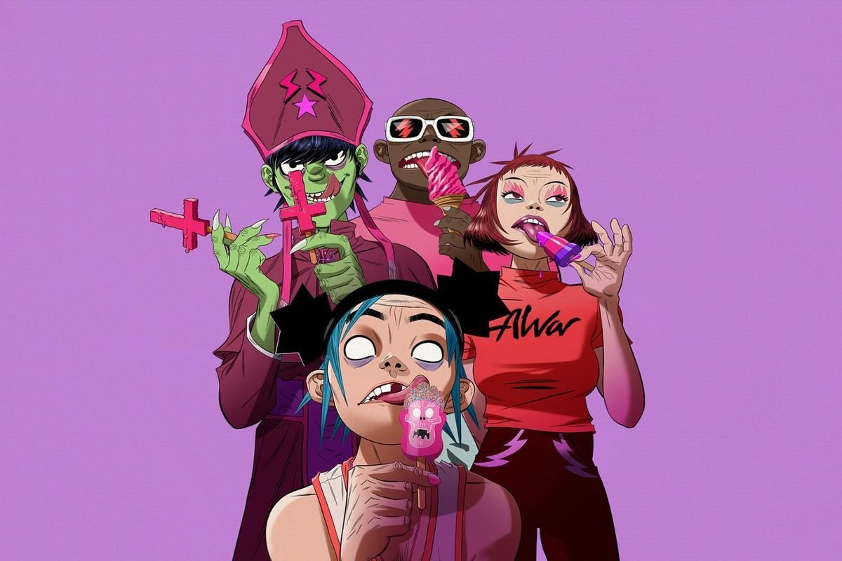 La imagen de la banda virtual Gorillaz en 'Cracker Island'.