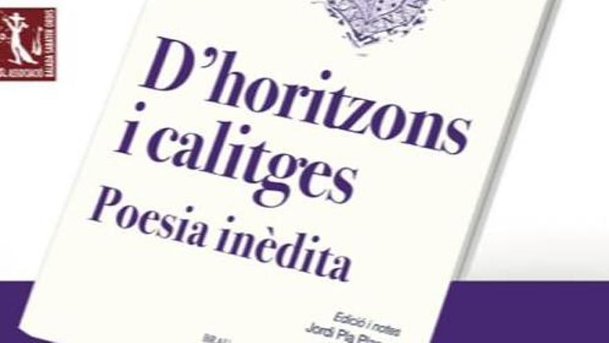 Presentació de &#039;D&#039;horitzons i calitges&#039;, de Carles Fages de Climent.