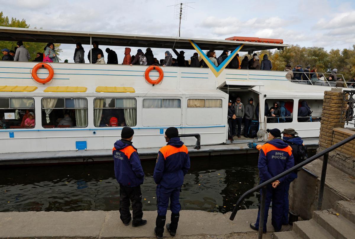 Evacuación de civiles de la ciudad ucraniana de Jersón