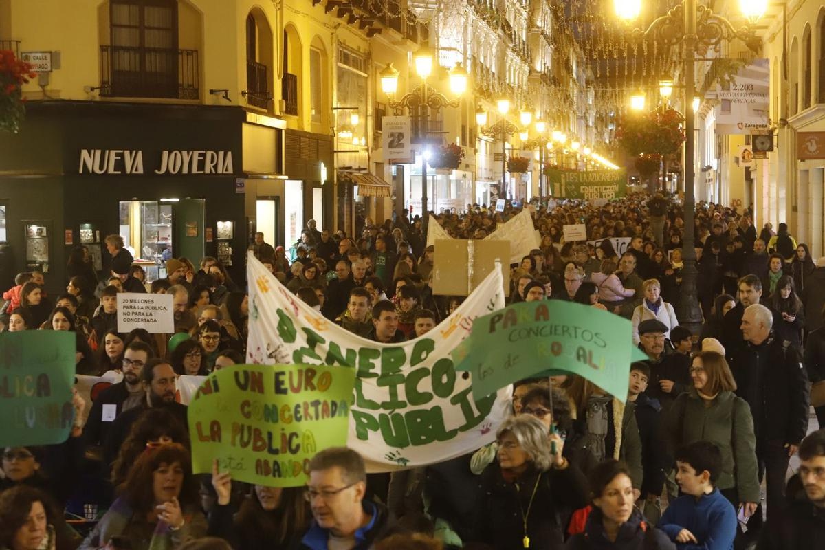 Un momento de la gran manifestación del pasado mes de enero.