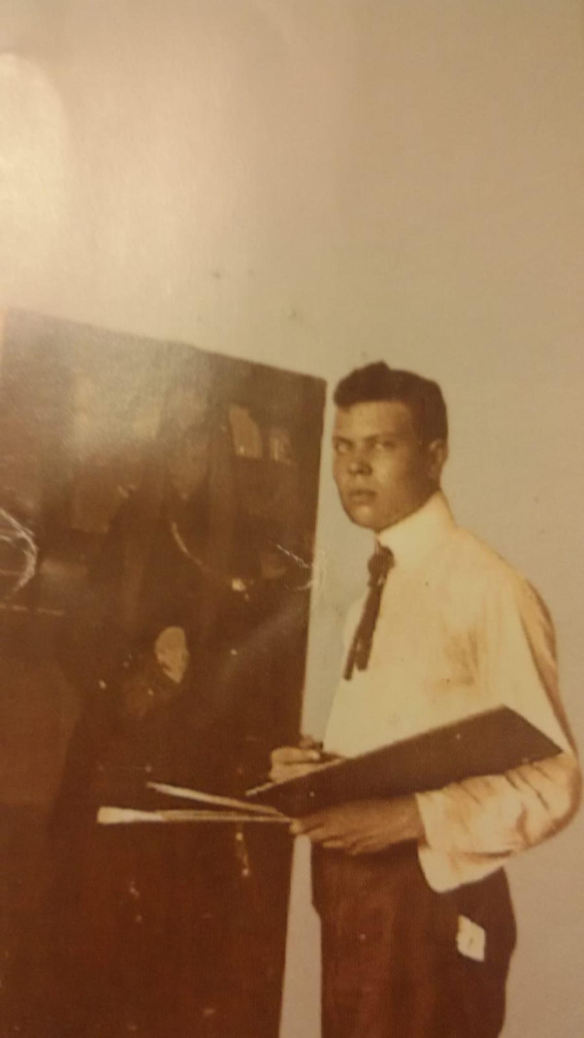 El pintor Emilio Varela con 18 años