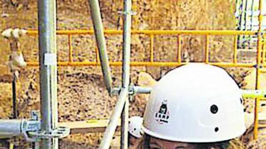 Leticia Menéndez Granda, durante las excavaciones.