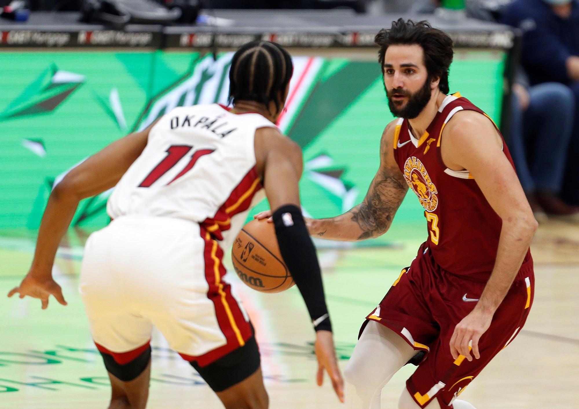 Ricky Rubio, durante el encuentro disputado entre los Cleveland Cavaliers y los Miami Heat.