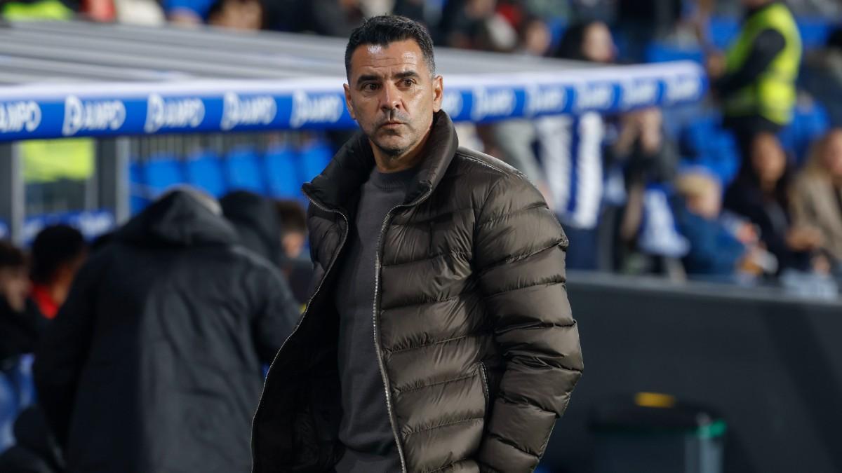 Míchel, en el banquillo del Reale Arena