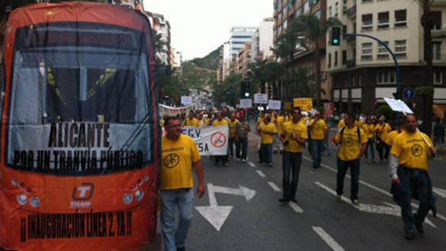 Un momento de la manifestación en Alicante