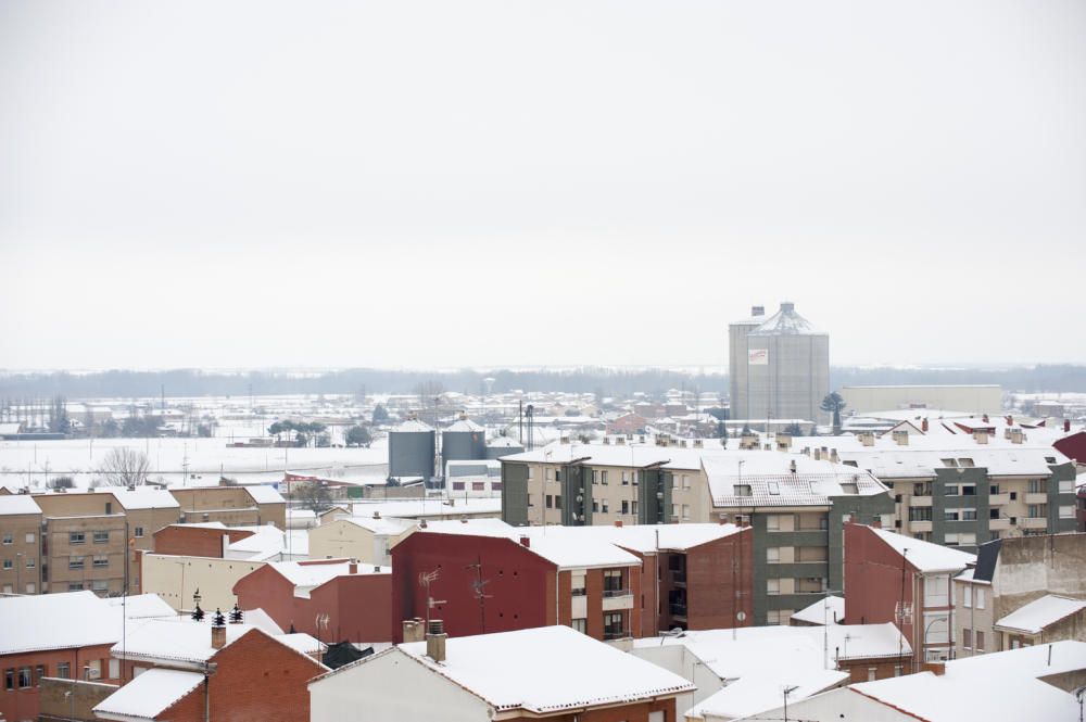 Así ha sido la nevada en Benavente.