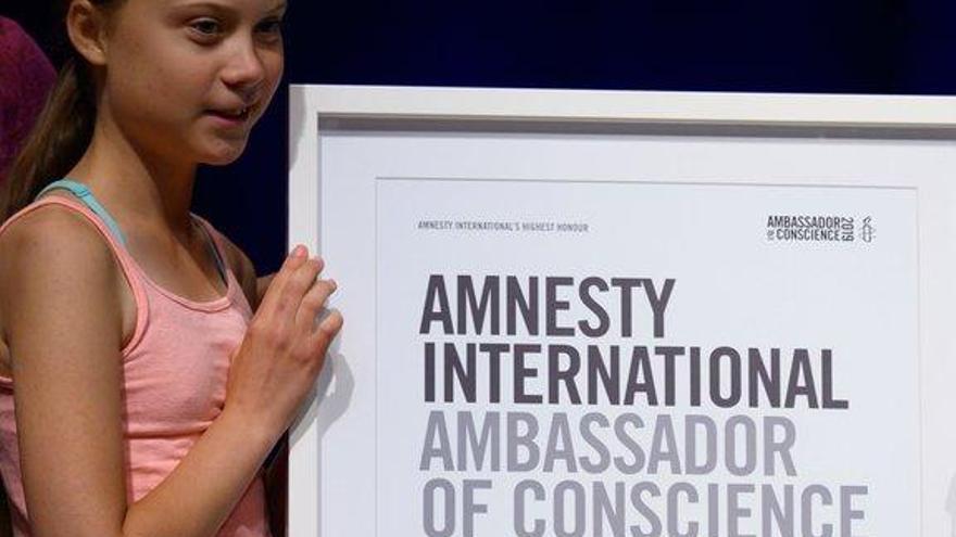 Greta Thunberg, al recibir premio de Amnistía Internacional: &quot;El activismo funciona&quot;