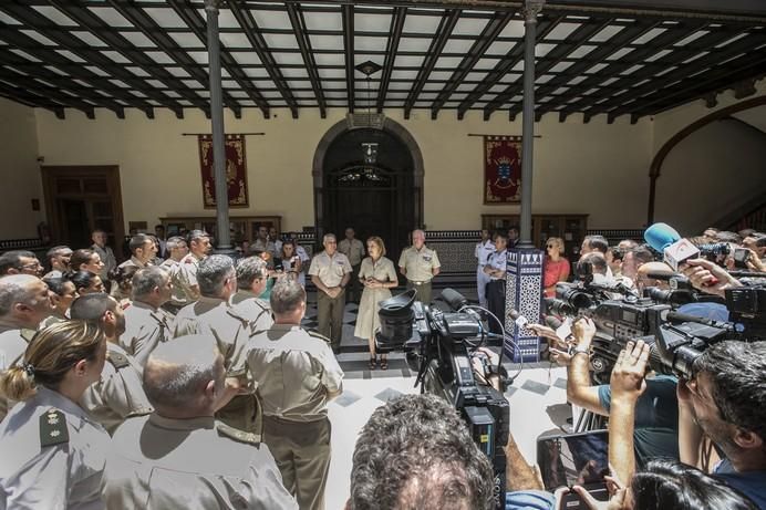 19/07/2017  EJERCITO DEFENSA   visita de la ministra de defensa María Dolores de Cospedal  a la capitanía  de canarias