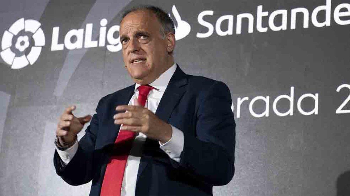 Javier Tebas, presidente de LaLiga, quiere imponer su fecha para el clásico